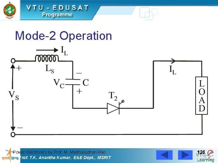 Mode-2 Operation Power Electronics by Prof. M. Madhusudhan Rao Prof. T. K. Anantha Kumar,