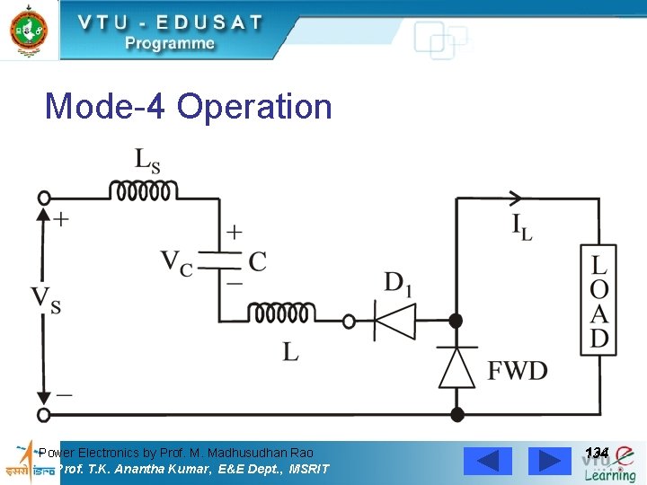 Mode-4 Operation Power Electronics by Prof. M. Madhusudhan Rao Prof. T. K. Anantha Kumar,