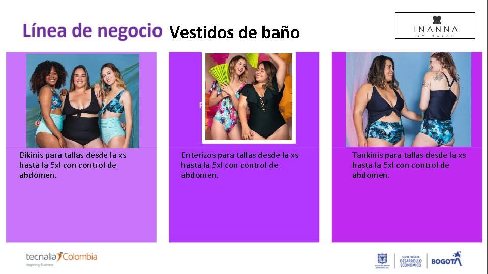 Vestidos de baño Bikinis para tallas desde la xs hasta la 5 xl control