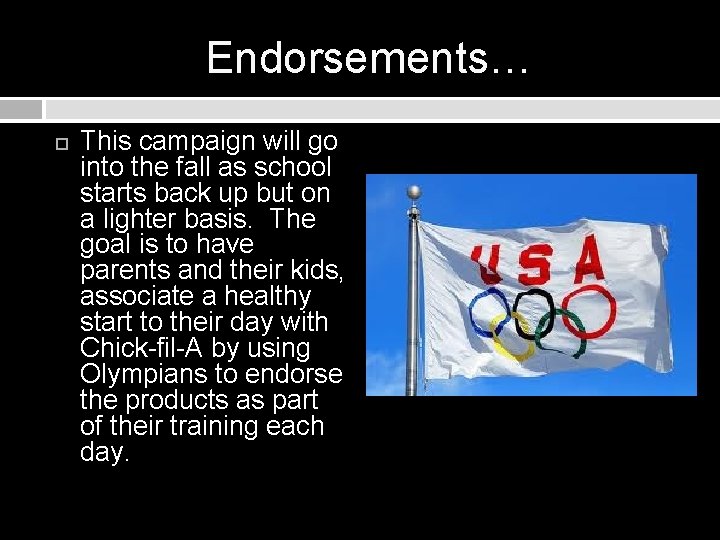 Endorsements… This campaign will go into the fall as school starts back up but