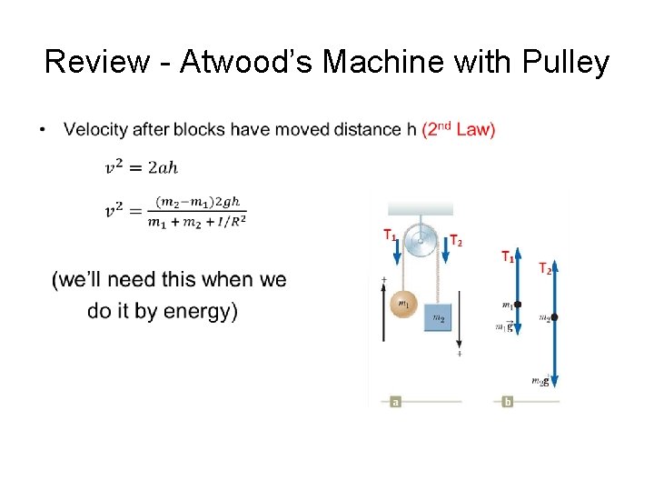 Review - Atwood’s Machine with Pulley • 