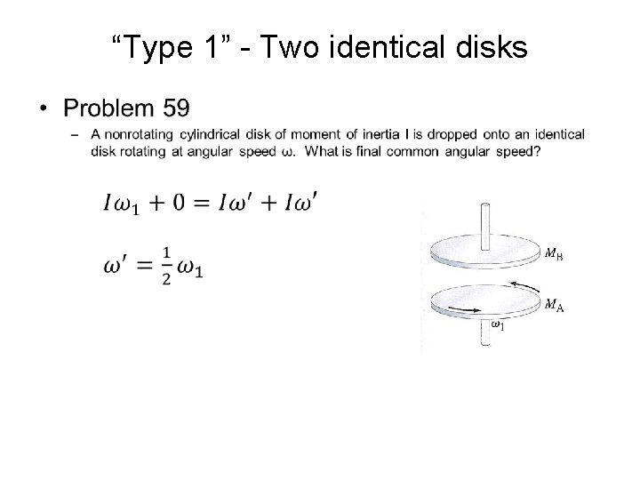 “Type 1” - Two identical disks • 