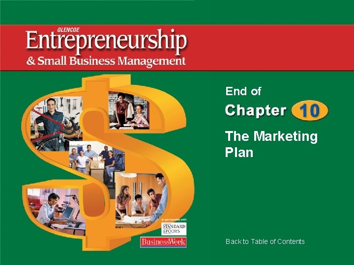 End of The Marketing Plan Back to Table of Contents 