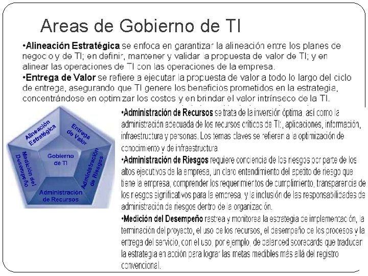 Areas de Gobierno de TI 