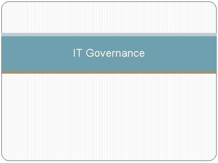 IT Governance 