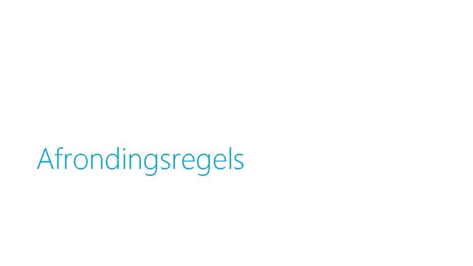 Afrondingsregels 