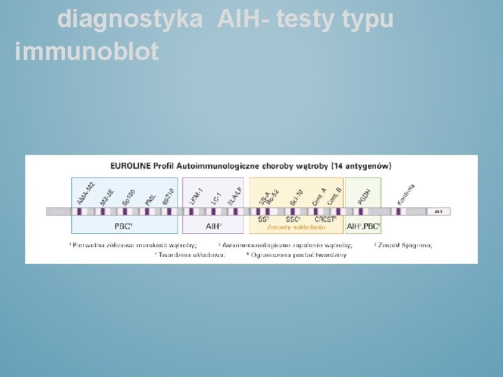 diagnostyka AIH- testy typu immunoblot 