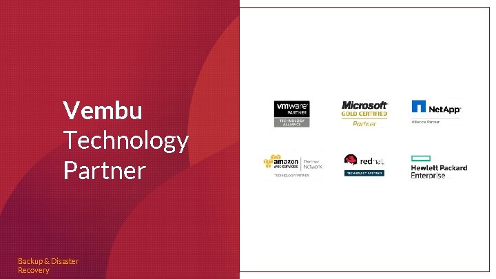 Vembu Technology Partner Backup & Disaster Recovery 