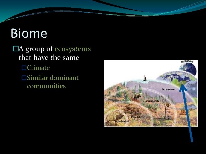 Biome �A group of ecosystems that have the same �Climate �Similar dominant communities 