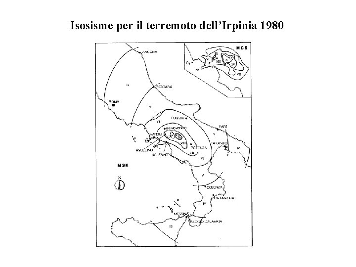 Isosisme per il terremoto dell’Irpinia 1980 