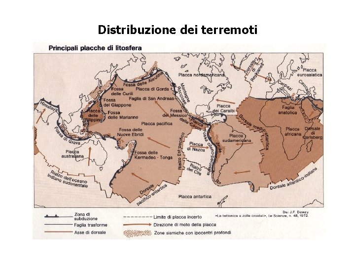 Distribuzione dei terremoti 