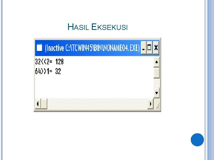 HASIL EKSEKUSI 