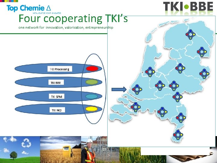 Four cooperating TKI’s one network for innovation, valorisation, entrepreneurship 