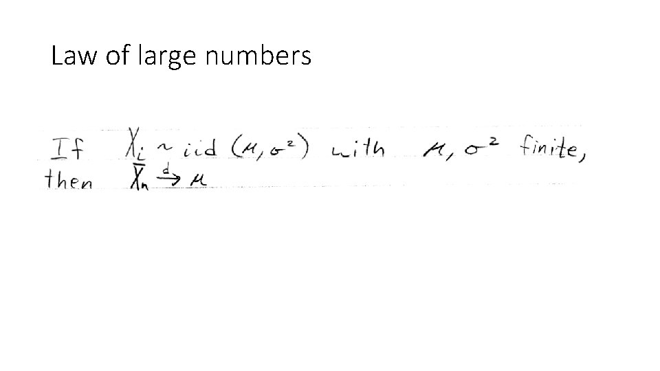 Law of large numbers 