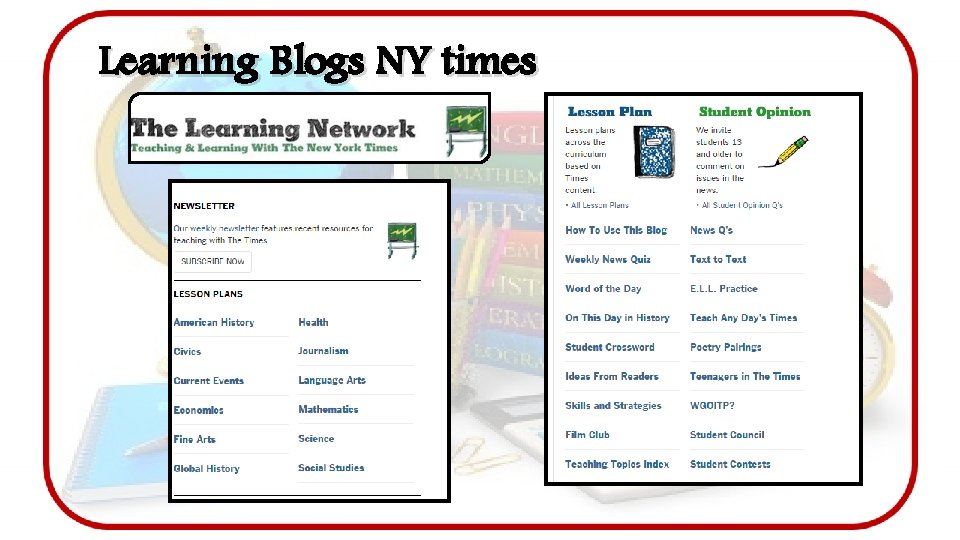 Learning Blogs NY times 