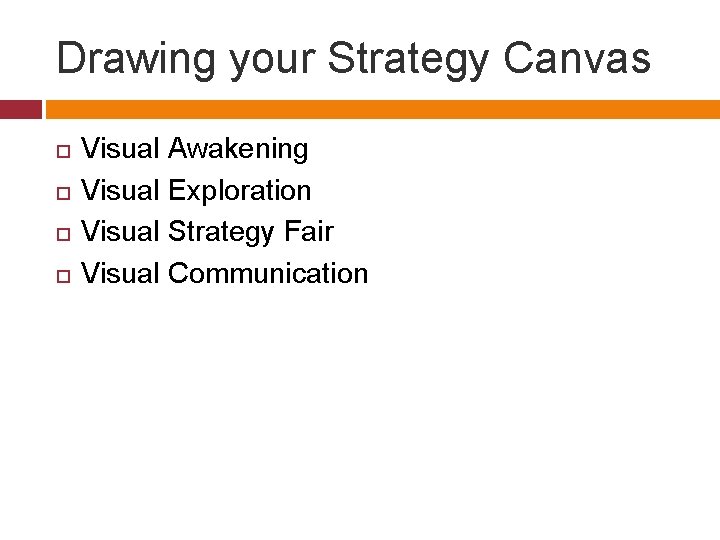 Drawing your Strategy Canvas Visual Awakening Visual Exploration Visual Strategy Fair Visual Communication 