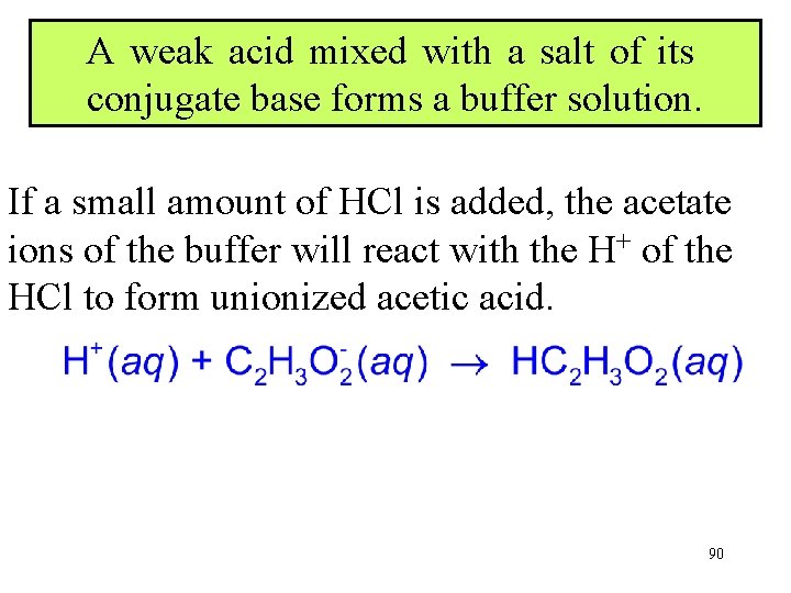 A weak acid mixed with a salt of its conjugate base forms a buffer