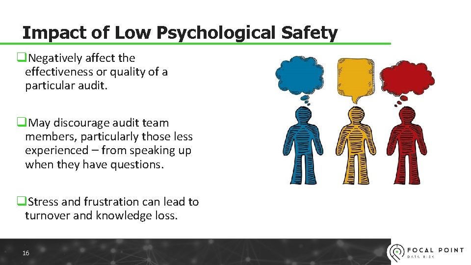 Impact of Low Psychological Safety q. Negatively affect the effectiveness or quality of a