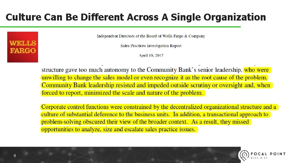 Culture Can Be Different Across A Single Organization 8 
