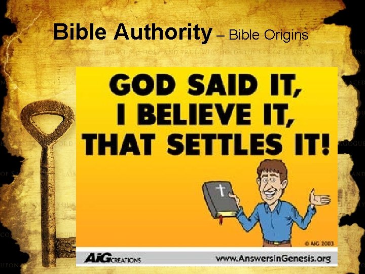 Bible Authority – Bible Origins 