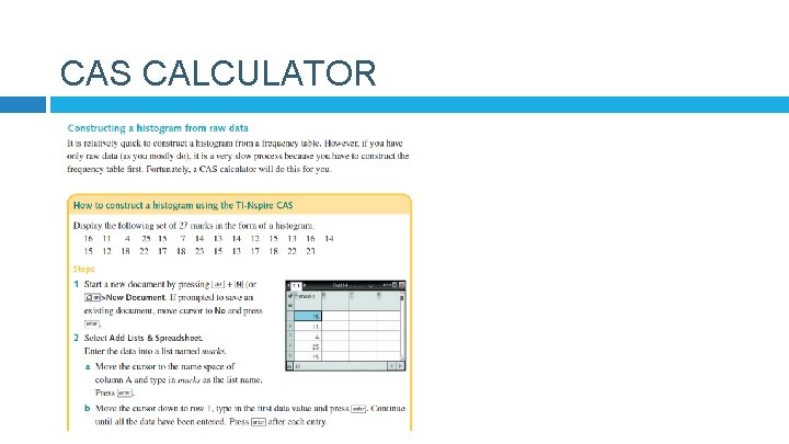 CAS CALCULATOR 