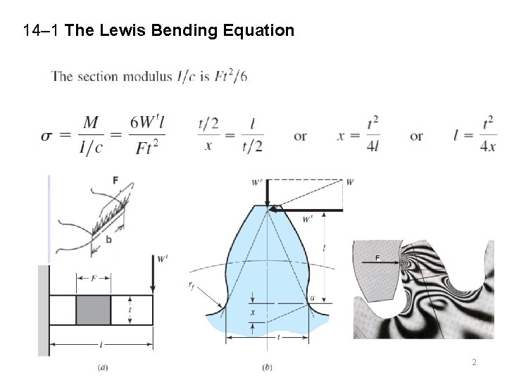 14– 1 The Lewis Bending Equation 2 