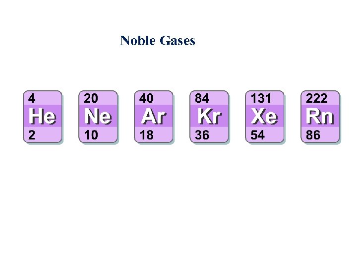 Noble Gases 