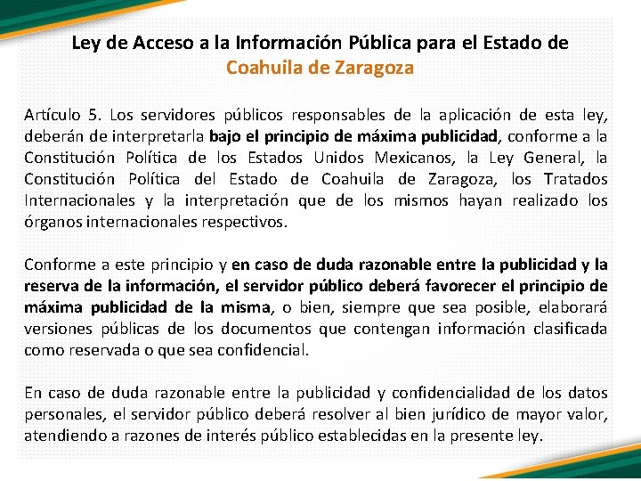 Ley de Acceso a la Información Pública para el Estado de Coahuila de Zaragoza