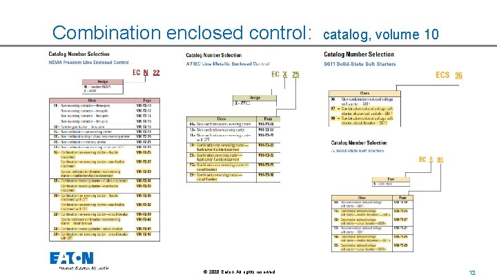 Combination enclosed control: © 2020 Eaton. All rights reserved. . catalog, volume 10 12