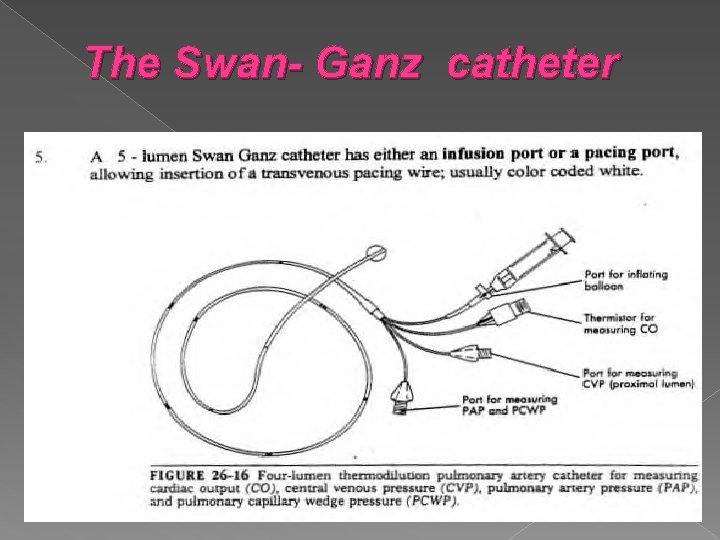 The Swan- Ganz catheter 