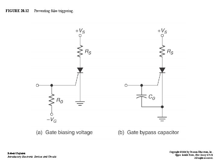 FIGURE 20. 12 Preventing false triggering. Robert Paynter Introductory Electronic Devices and Circuits Copyright