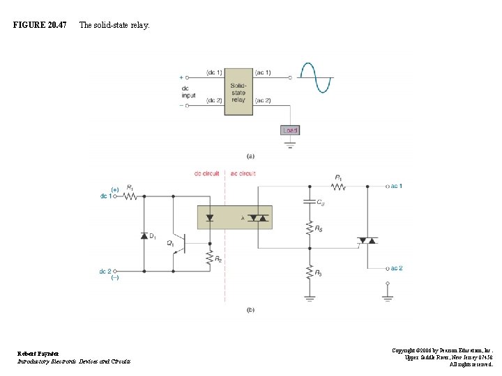 FIGURE 20. 47 The solid-state relay. Robert Paynter Introductory Electronic Devices and Circuits Copyright