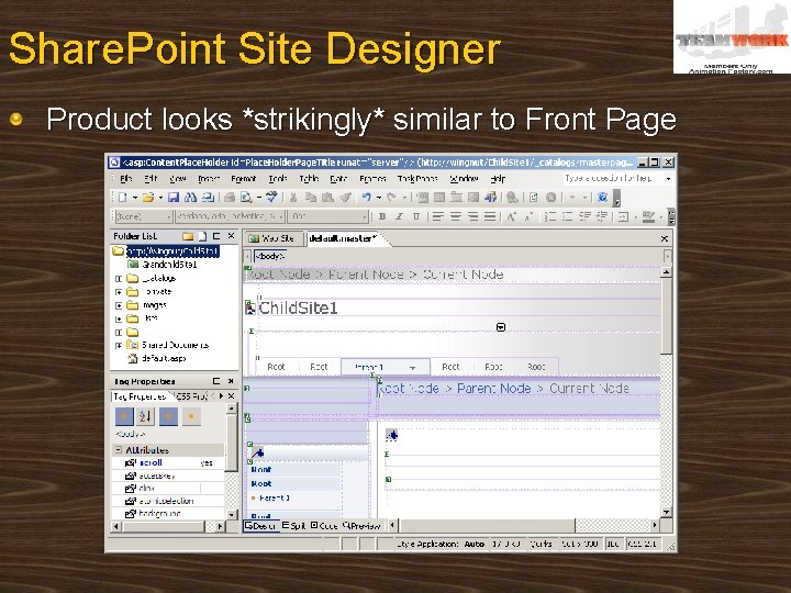 Share. Point Site Designer Product looks *strikingly* similar to Front Page 
