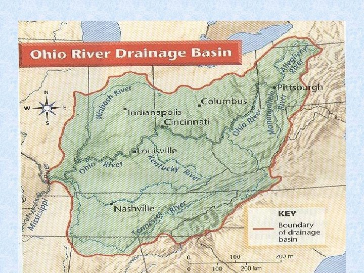Surface-water-Runoff and Drainage • Drainage Basin ( Watershed) - area drained by the rivers