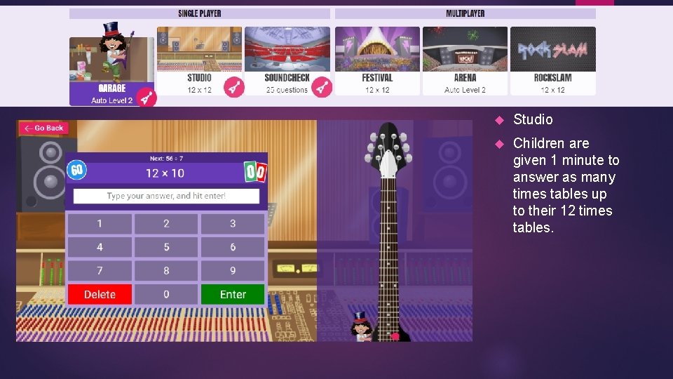  Studio Children are given 1 minute to answer as many times tables up