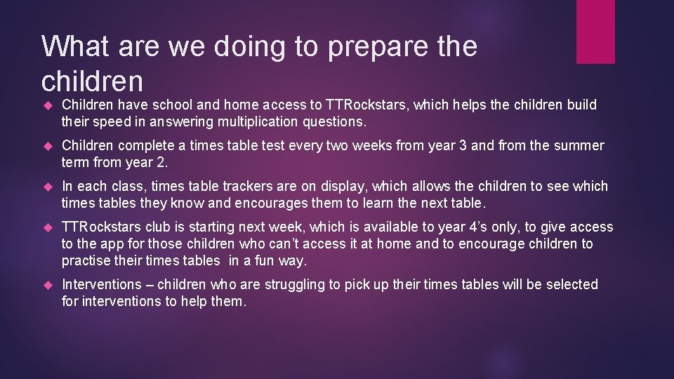 What are we doing to prepare the children Children have school and home access