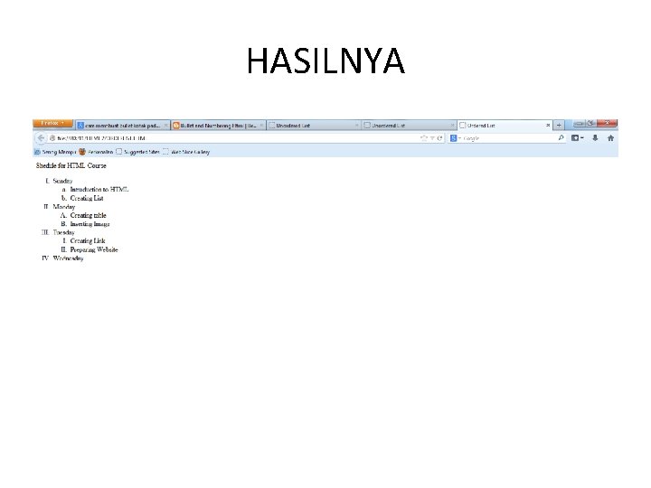 HASILNYA 