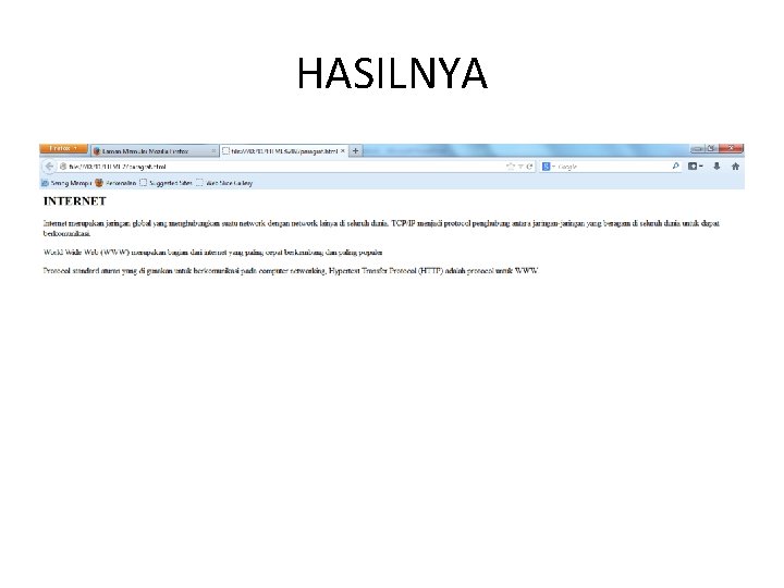 HASILNYA 