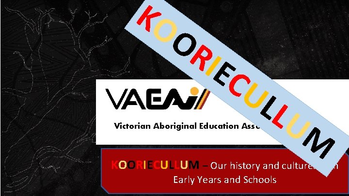 KO OR IE C UL LU M Victorian Aboriginal Education Association Inc. KOORIECULLUM –