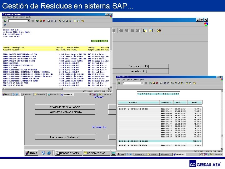 Gestión de Residuos en sistema SAP. . . 