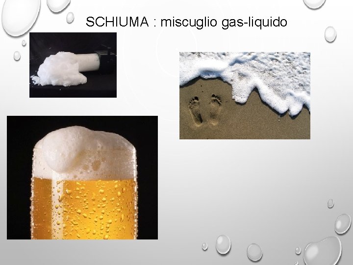SCHIUMA : miscuglio gas-liquido 