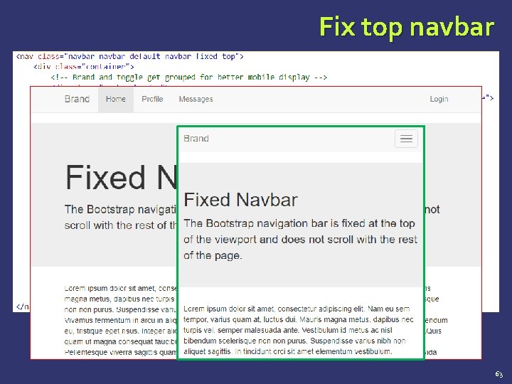 Fix top navbar 63 Fix top navbar 63