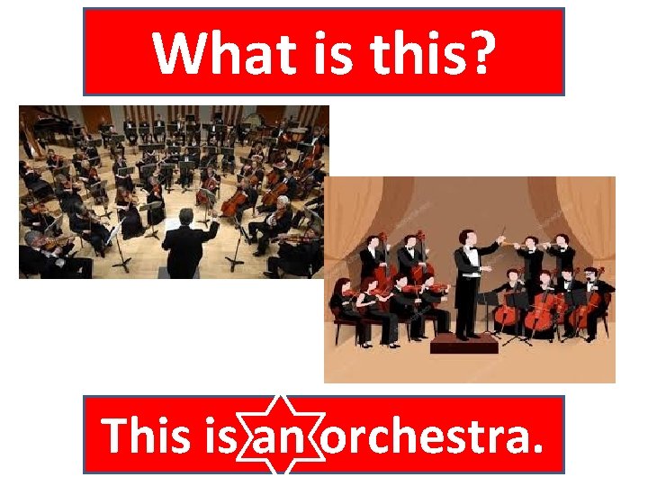 What is this? This is an orchestra. 