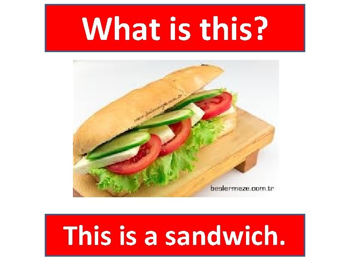 What is this? This is a sandwich. 