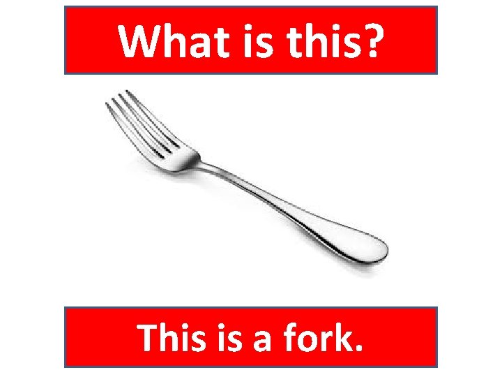 What is this? This is a fork. 