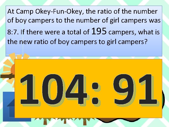 At Camp Okey-Fun-Okey, the ratio of the number of boy campers to the number