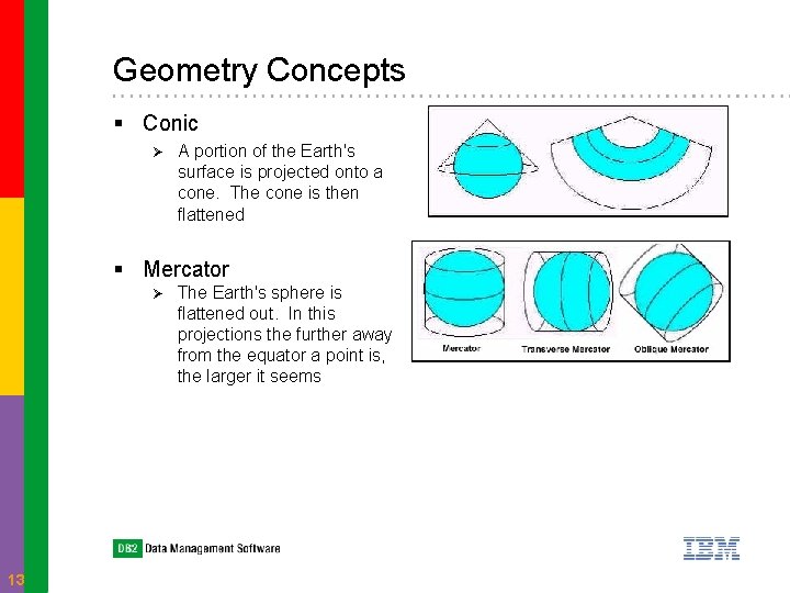 Geometry Concepts § Conic Ø A portion of the Earth's surface is projected onto