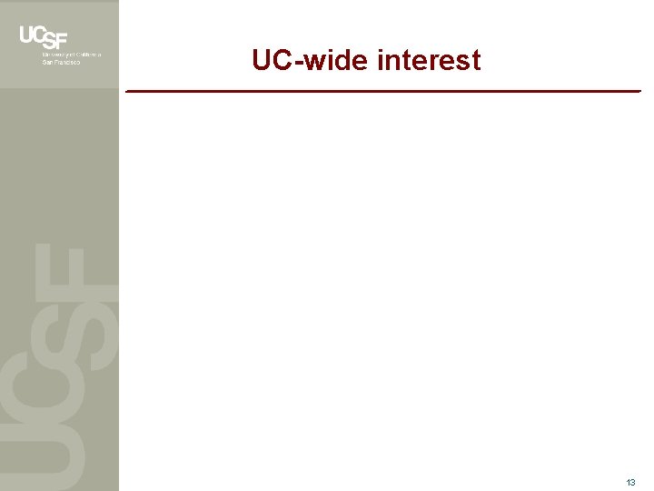 UC-wide interest 13 