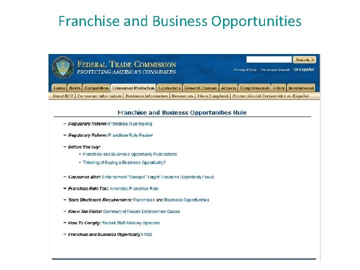 Franchise and Business Opportunities 