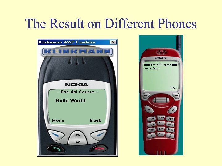 The Result on Different Phones 